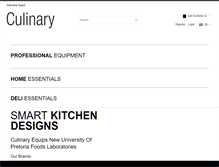 Tablet Screenshot of culinary.co.za